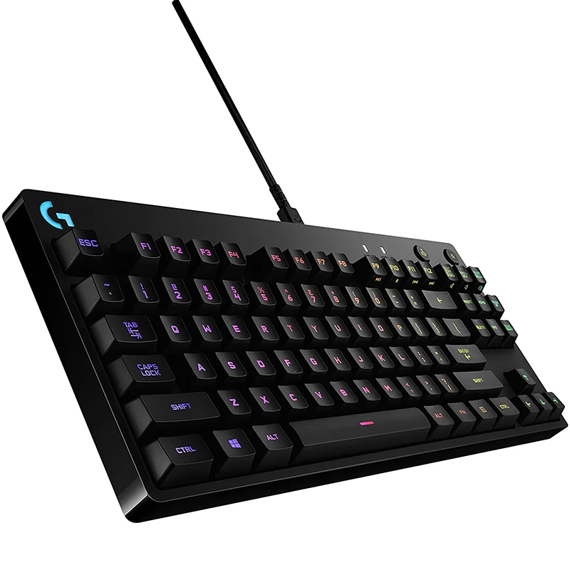 G PRO Mechanical Gaming Keyboard Ultra Portable Tenkeyless Design USB Cable 16.8 Million Color LIGHTSYNC Backlit Keys