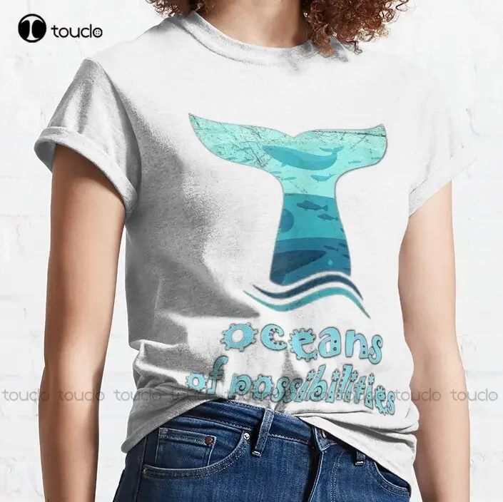 Oceans Of Possibilities Summer Reading Classic T-Shirt 80S Tshirts For Men Custom Aldult Teen Unisex Digital Printing Tee Shirts