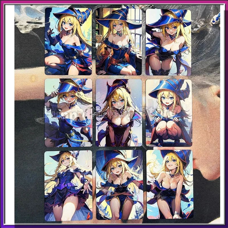 

9Pcs/Set Goddess Story ACG Sexy Card Anime Character Duel Monsters Black Magician Girl Dark Magician Girl BMG DMG Cards Gifts