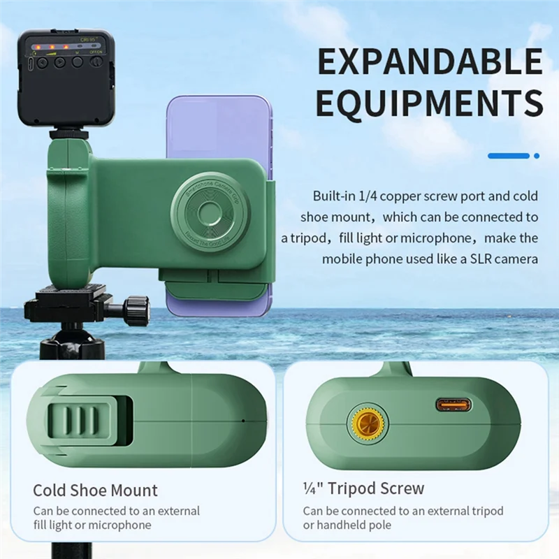 

CEA Bluetooth Phone Bracket With Remote Control Anti-Shake Wireless Charging Rotatable Clamp For Versatile Shooting