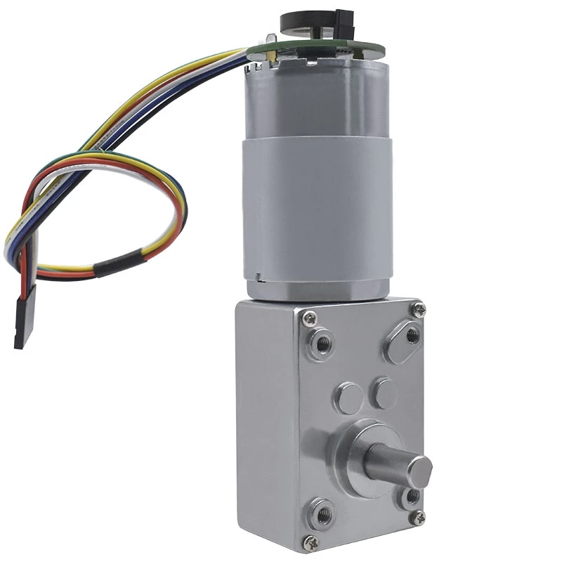 

555 Turbo worm miniature DC reduction motor small motor 12v24v encoder self - locking gear