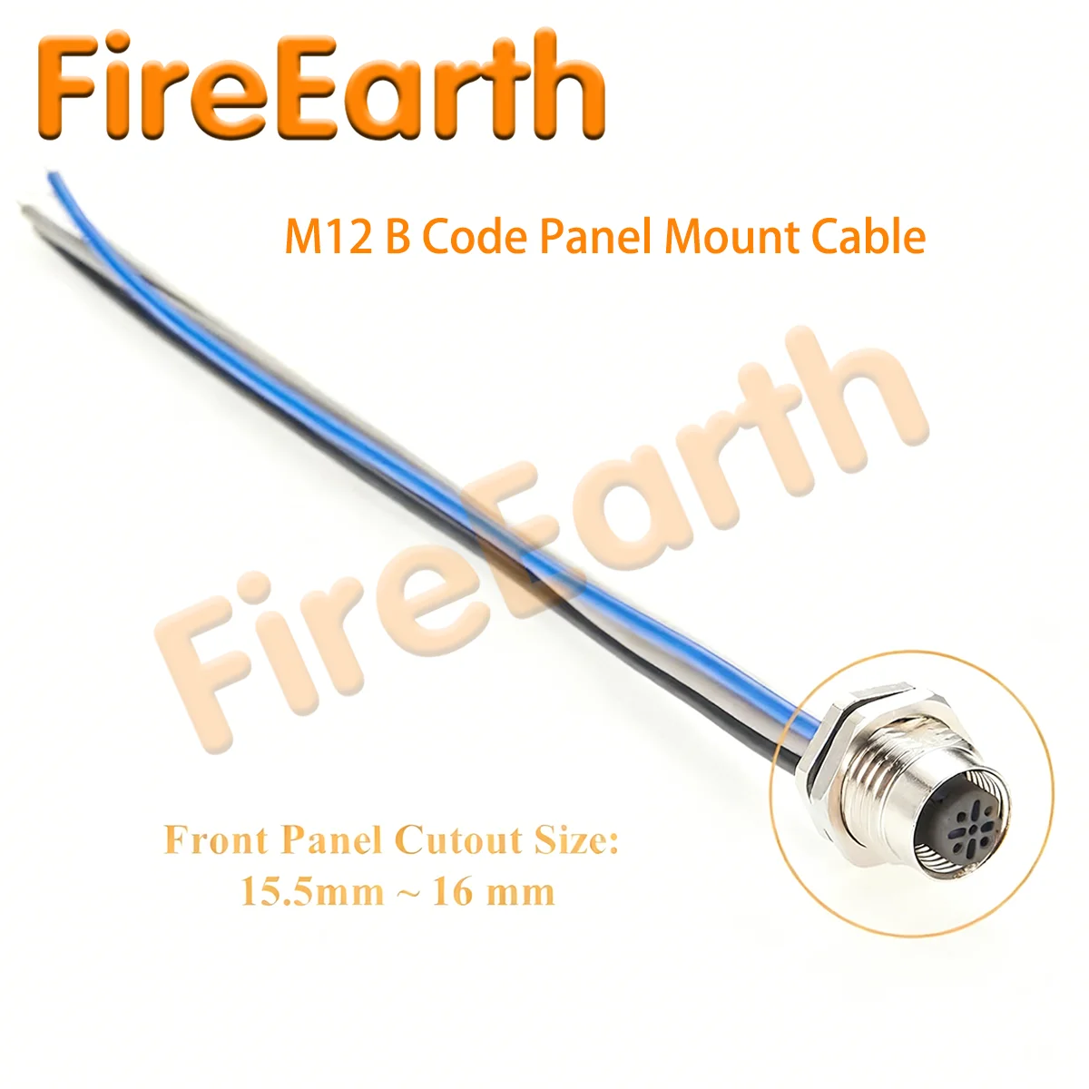

NMEA 2000 M12 B Code 5Pin Cable IP67 Female/Male Panel Mount Connector with Pre-Assembled Wire Bulkhead Receptacle 30cm