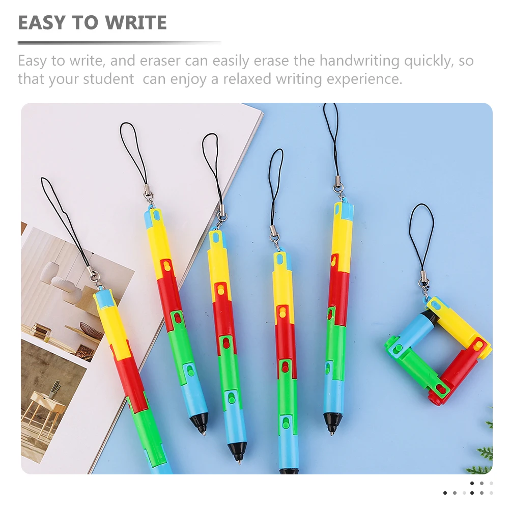 

10 Pcs Prize Folding Ballpoint Pen Student Use Bendable Shaped Plastic Cute Pens