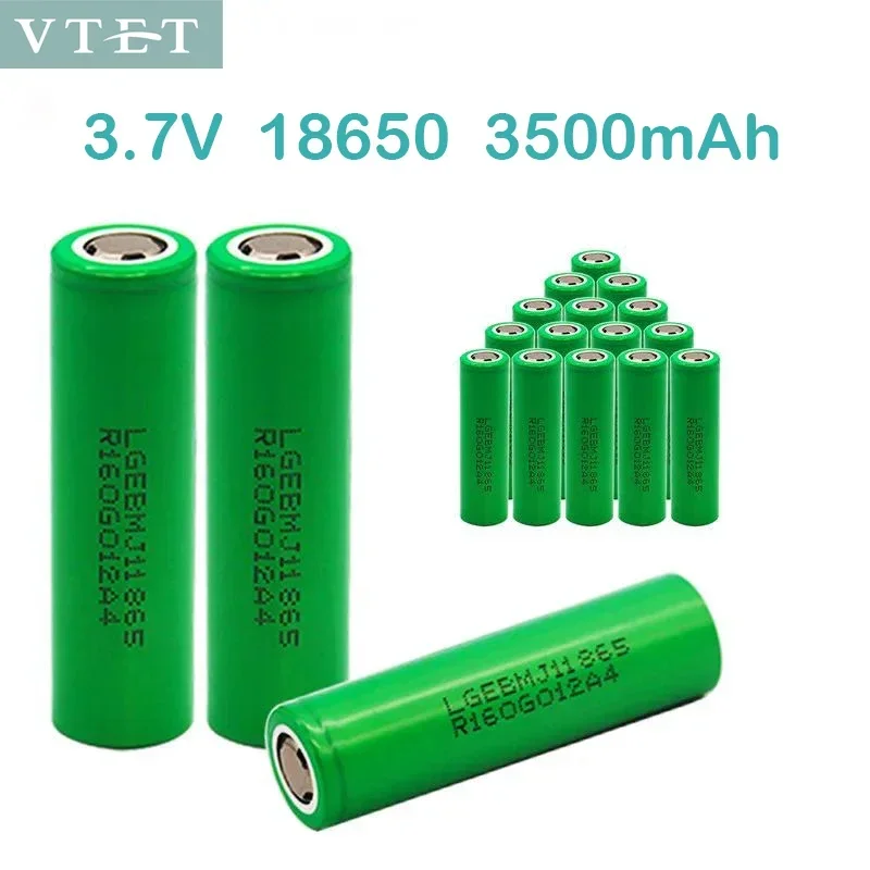 1-10PCS 100% Original MJ1 3.7 v 3500 mah 18650 Lithium Rechargeable Battery For Flashlight batteries for LG MJ1 3500mah battery