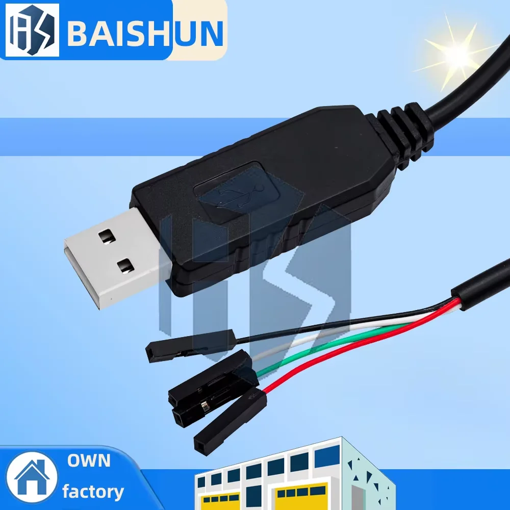 1 шт. USB-кабель с поддержкой COM-модуля USB-RS232 TTL UART PL2303HX pl2303 автоматический преобразователь