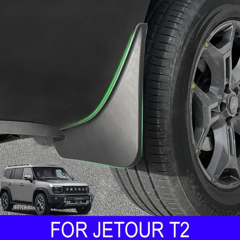 لشيري جيتور T2 2023 2024 اللوحات الطينية Mudflap الجبهة الخلفية درابزين مكافحة سبلاش واقيات الطين الحرس سبلاش اكسسوارات السيارات 4 قطعة