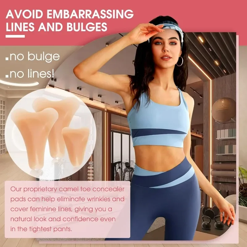 3 عبوات من خافي عيوب أصابع الجمل ومضاد للإدخال، وسادات سيليكون غير مرئية ذاتية اللصق قابلة لإعادة الاستخدام للنساء لملابس السباحة الضيقة #2