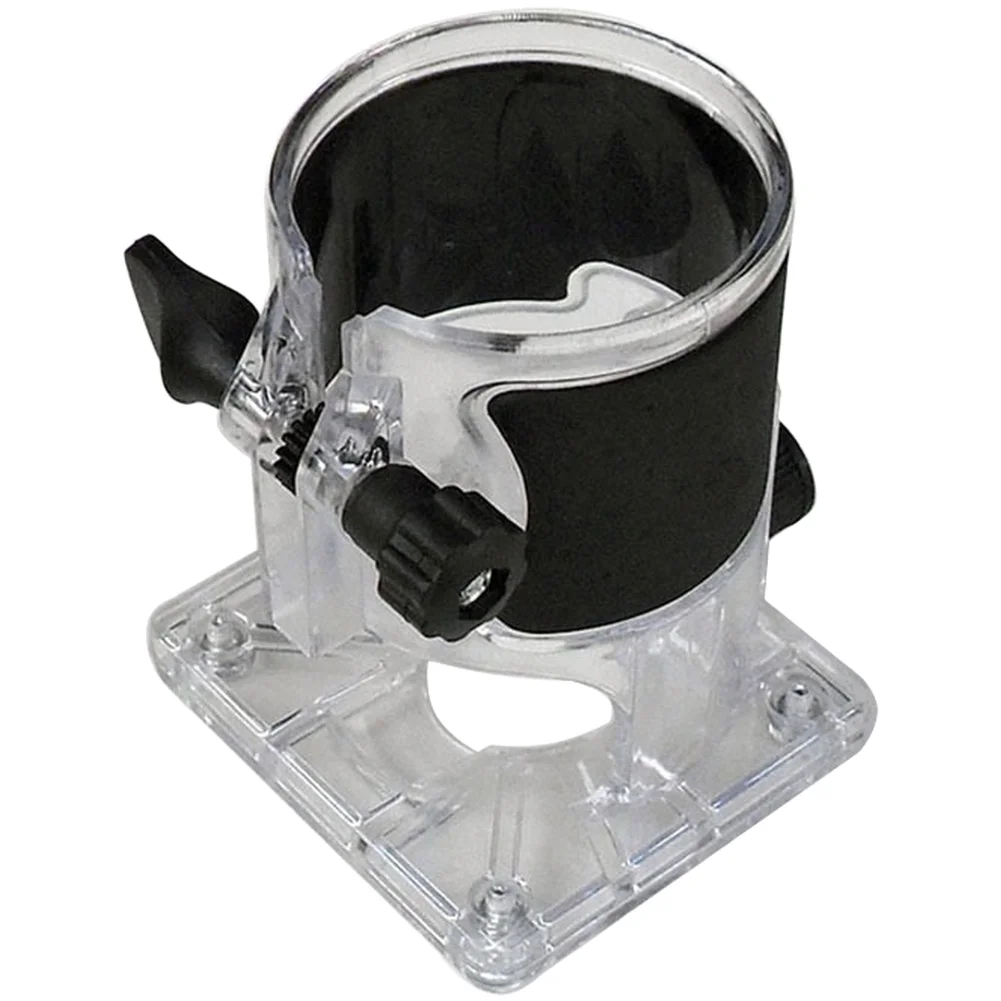 Transparent Plastic Base Cover For For Edge Trimmer Woodworking Engraving Machine Electric Router Tool Protective Accessory Blac