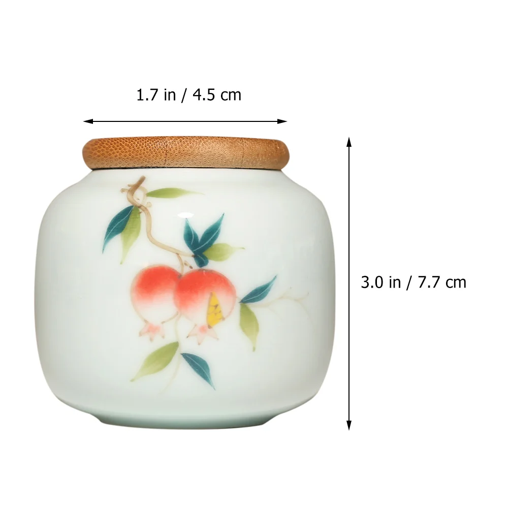 

Tea Moisture Proof Canister with Lid Ceramic Cup Non-absorbent Food Storage Jar Ceramics Sturdy