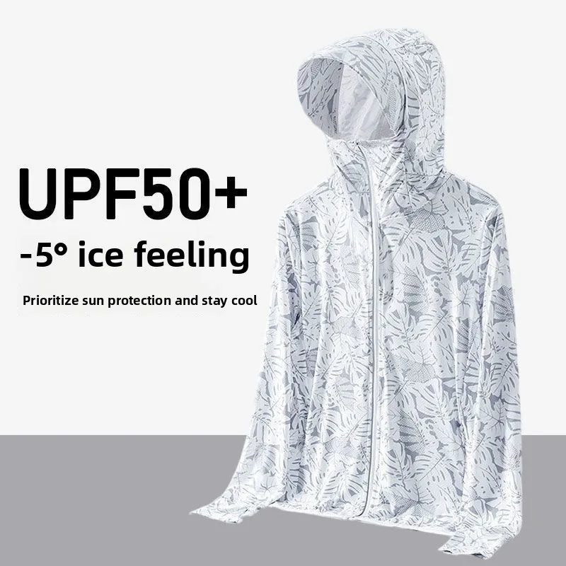 Ice Silk Sun Protection Shirt Men's Summer Thin UV Zipper Cardigan 2026 New Camouflage Fishing Breathable Sun Protection Jacket
