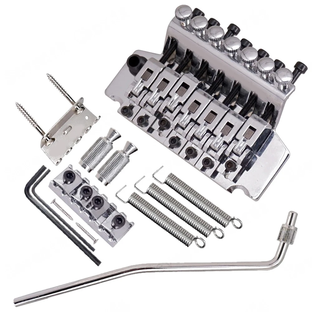 

7-String Guitar Bridge 7 String Tremolo Bridge For Guitar Repair Mount Size 84.77MM Saddle String Bridge For 7-String Guitar