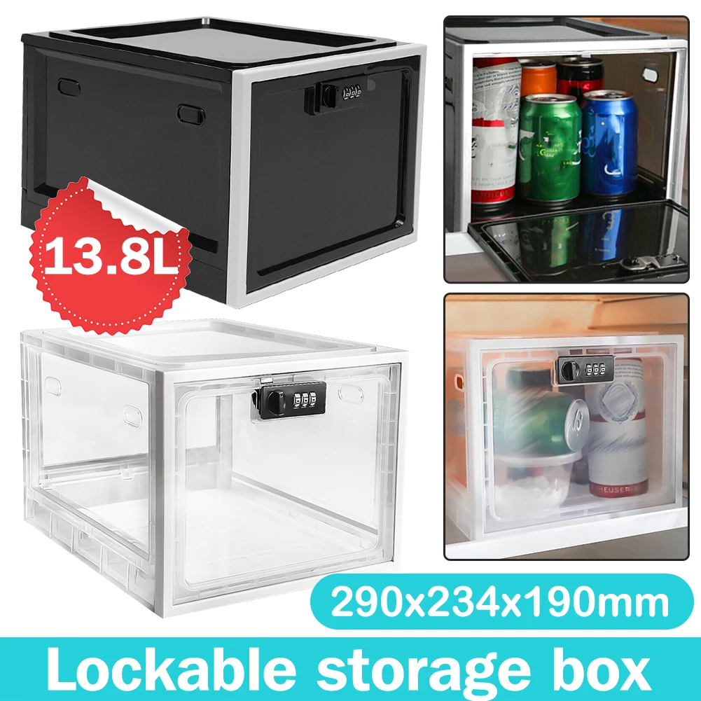 

Refrigerator Food Transparent Storage Box With Combination Lock Medicine Box Compact Sanitary Mobile Phone Tablet Password Box