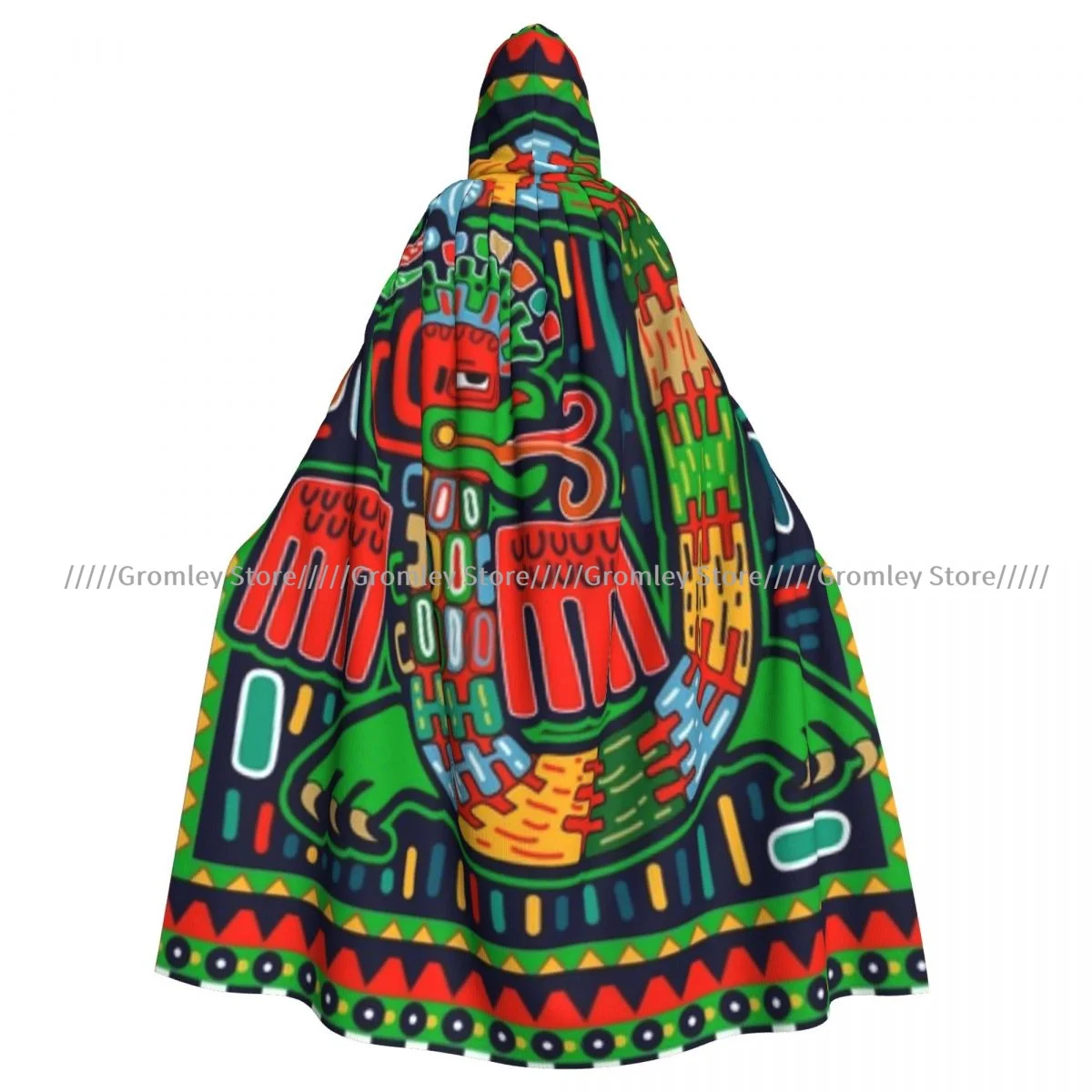 Aztec Ethnic Witch Cloak Halloween Cosplay Costume Adult Unisex Cloak Retro Ages Cape