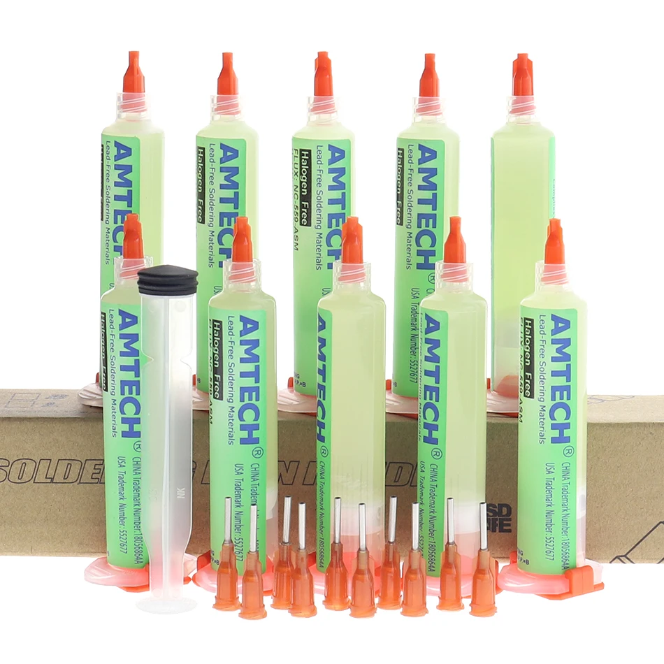 50pcs/pack Genuine AMTECH 10cc NC-559-ASM Flux paste lead-free solder paste solder flux  Needles