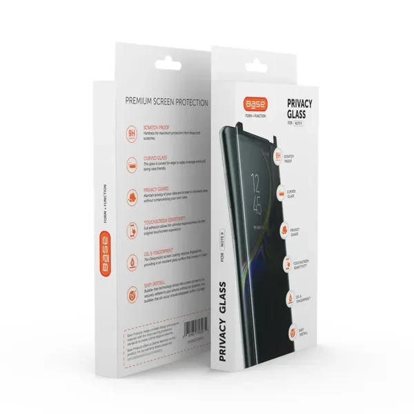 Privacy-Safe Tempered Glass Shield for Samsung Note 9 • 9H Hardness • Ultra-Narrow Viewing Angle • Smudge-Resistant Surface • Pr