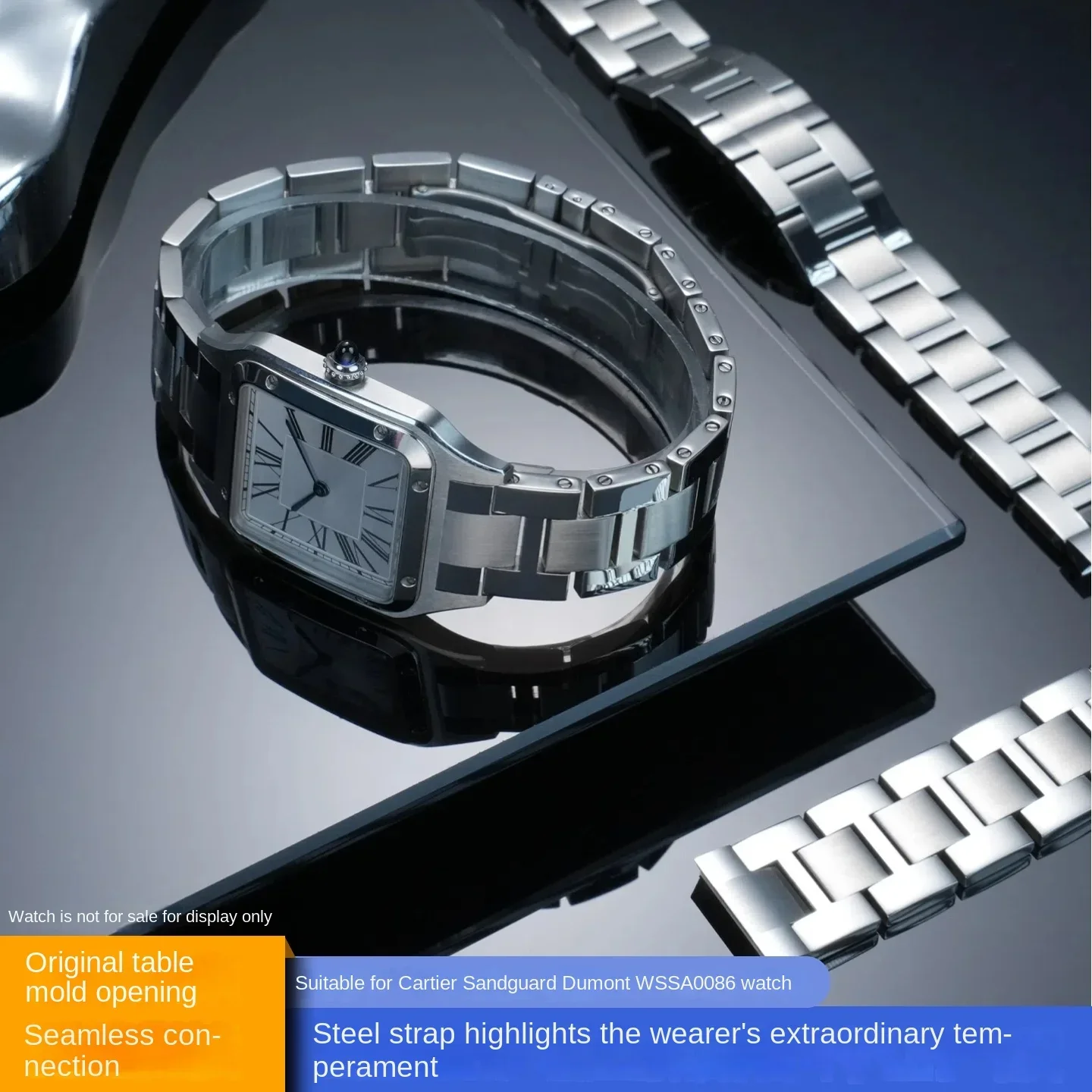 

Быстросъемный стальной браслет 316L, 17,5 мм для Cartier Santos Dumont, стальной ремешок для часов, новый WSSA0086, женский ремешок для часов, цепочка