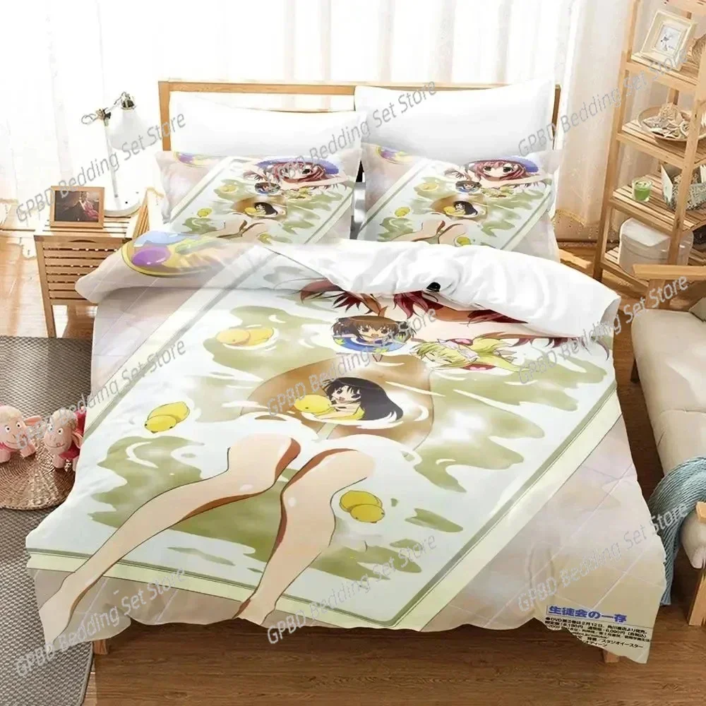 

Luxury New 3D Print Anime Student Councils Discretion Bedding Set,Duvet Cover Bed Set Quilt Cover Pillowcase,King Queen Twin