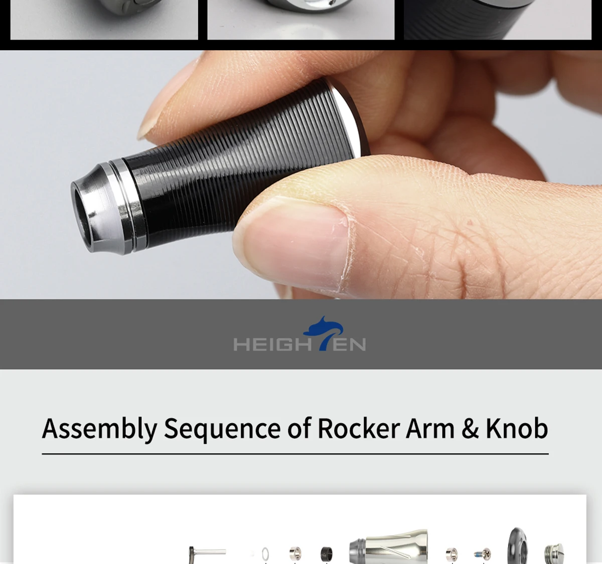 Verstellbare Doppelhebelarme für Spinnrollen – Achsabstand 80/98 mm, Knopfdurchmesser 20 mm | Passend für Daiwa & Shimano Rollen-Modifizierungsteile – Detail 8