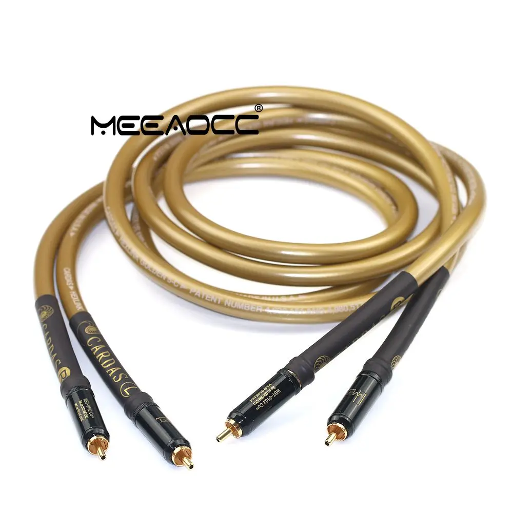 Original CARDAS GOLDEN 5-C Golden Ratio HiFi-END Grade RCA audio cable CD power amplifier connection cable WBT-0102 RCA Plug