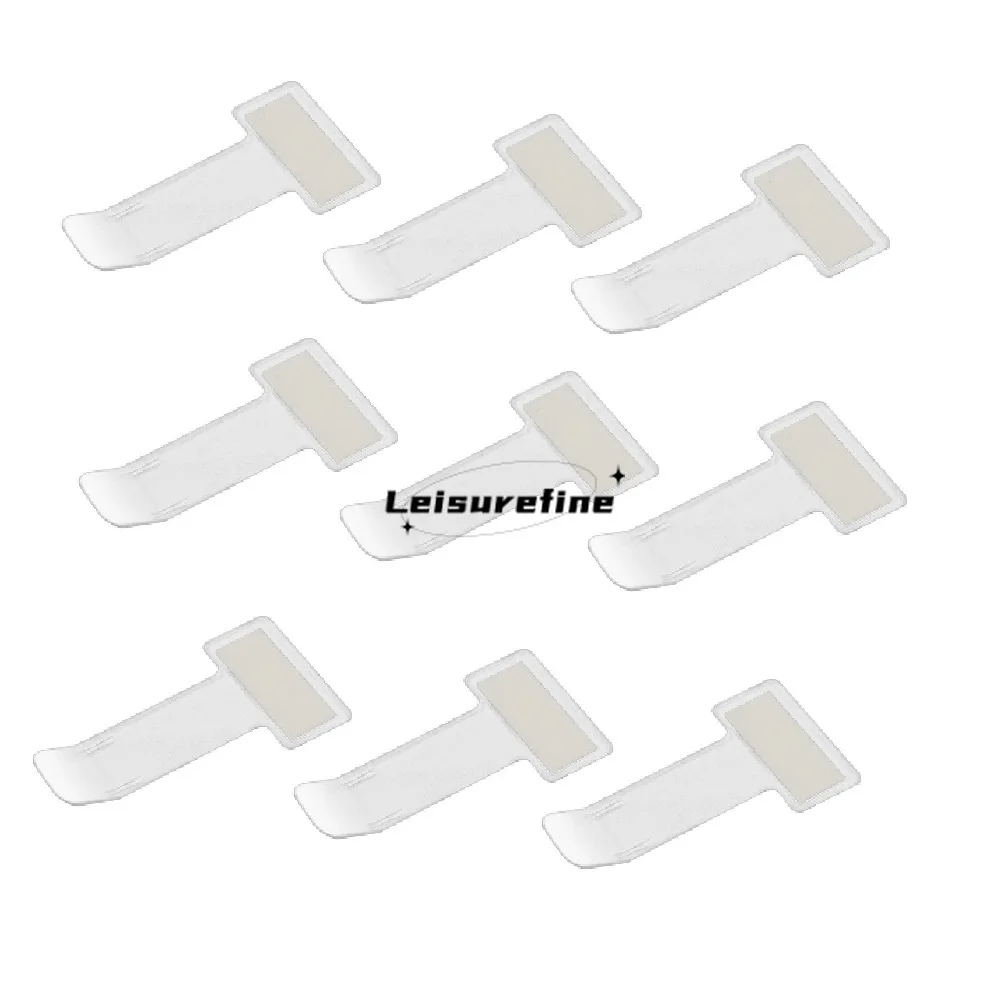 10pcs Plastic Tickets Clips Temporary Parking Notes Holder Transparent 7.4*4cm 2-sided Sticker Fridge/Windscreen Storage Tools