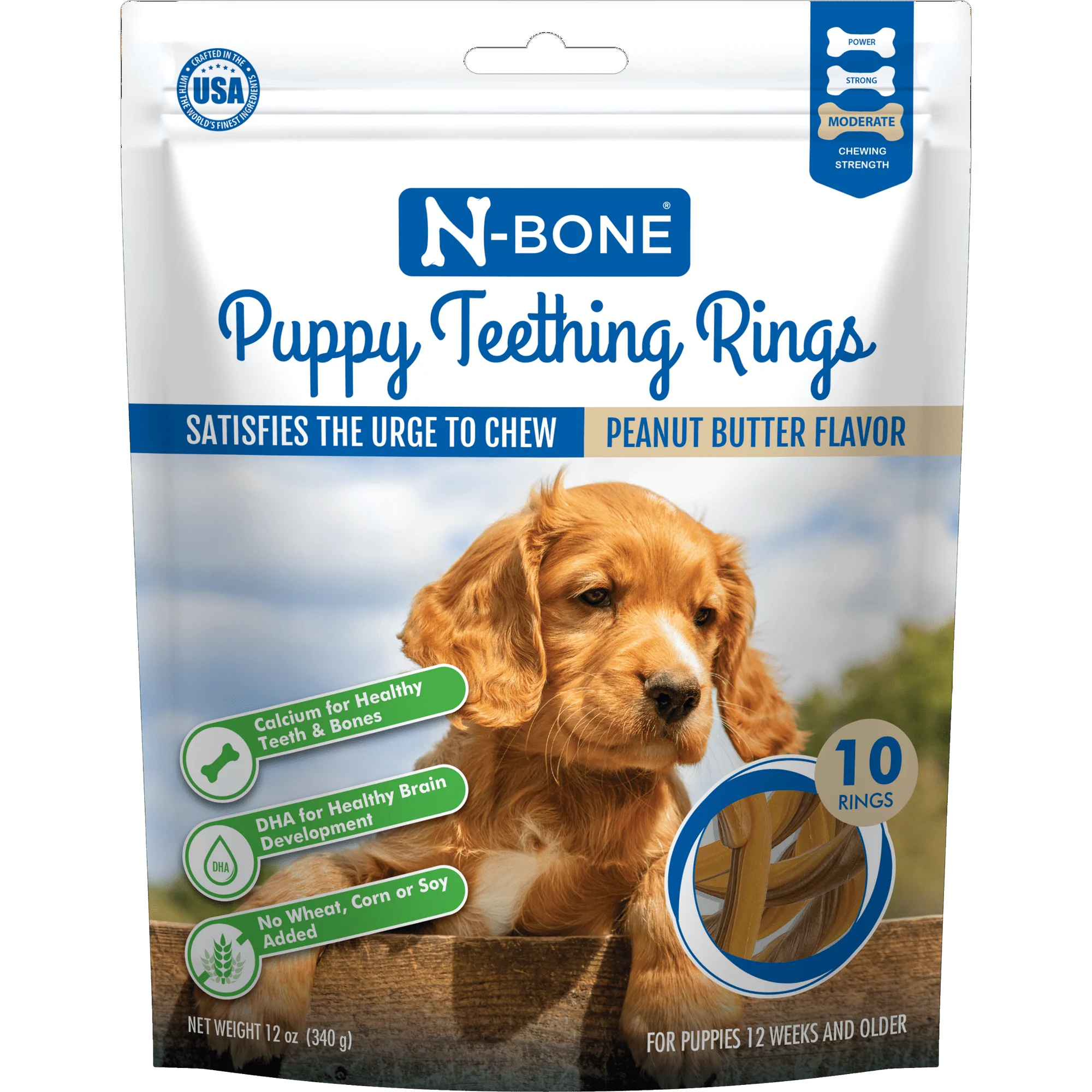 

Peanut Butter Flavor, 10 Treats, 12 oz, Dried Chew Treats for Dogs