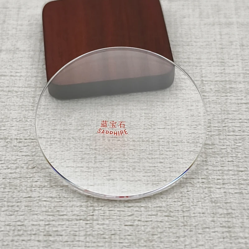 1.5 mm Thick Round Watch Crystals Flat Sapphire Crystals 20 To 38 mm Clear Sapphire Watch Crystals