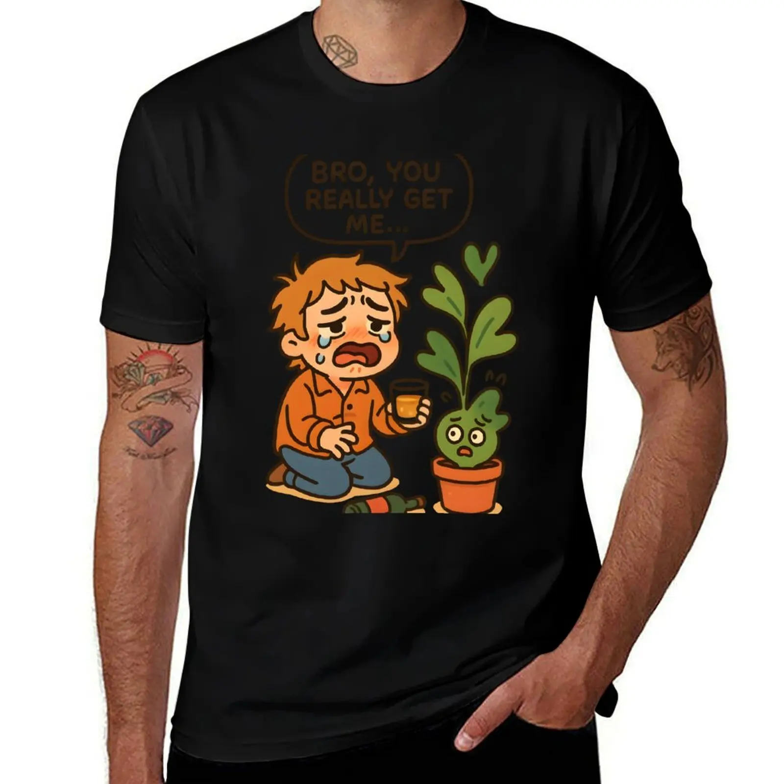 

Bro, you really get me. T-Shirt kawaii clothes heavyweights street wear heavy weight t shirts for men