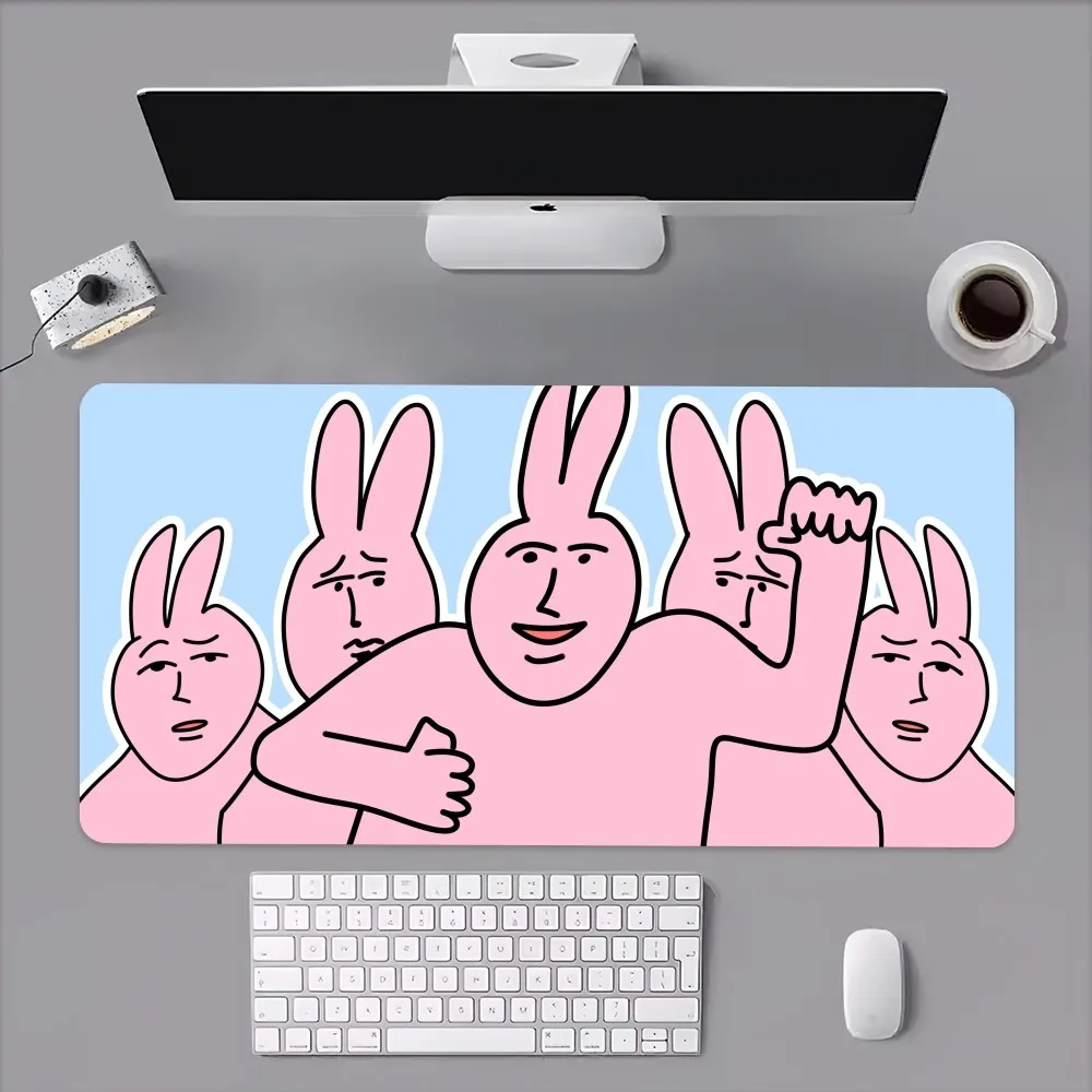 Cartoon My F-Friend Pink Rabbit Mouse Pad Computer Laptop Gaming Office Wrist Guard Non Slip Keyboard Pad