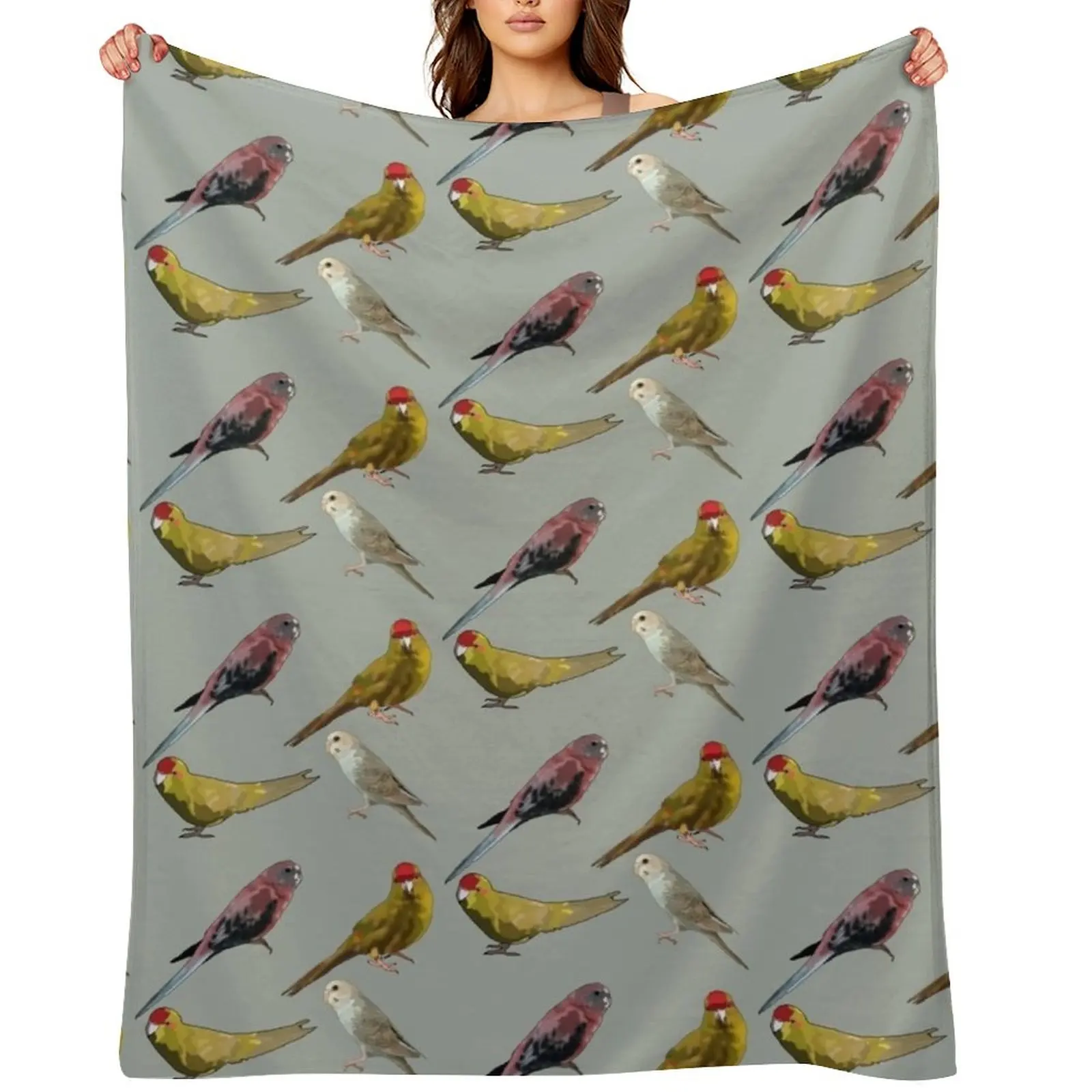 

Bird Collection Throw Blanket halloween Cute Plaid Luxury Brand wednesday Blankets
