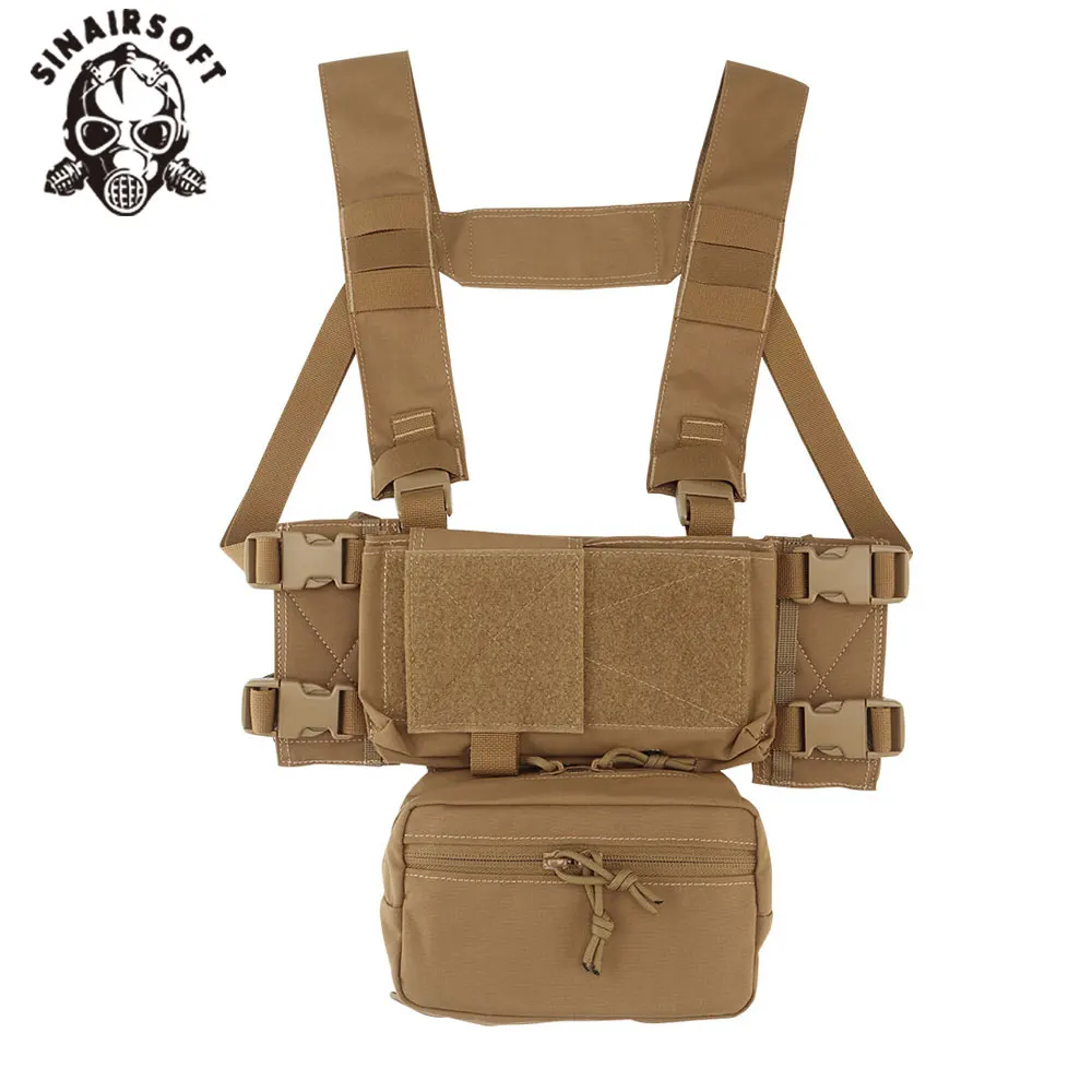 

MK4 Chest Rig Hunting Vest Setup Micro Fight Chassis Half Flap Rifle 9mm Magazine Insert Radio Sack Pouch YKK Zipper 500D Nylon