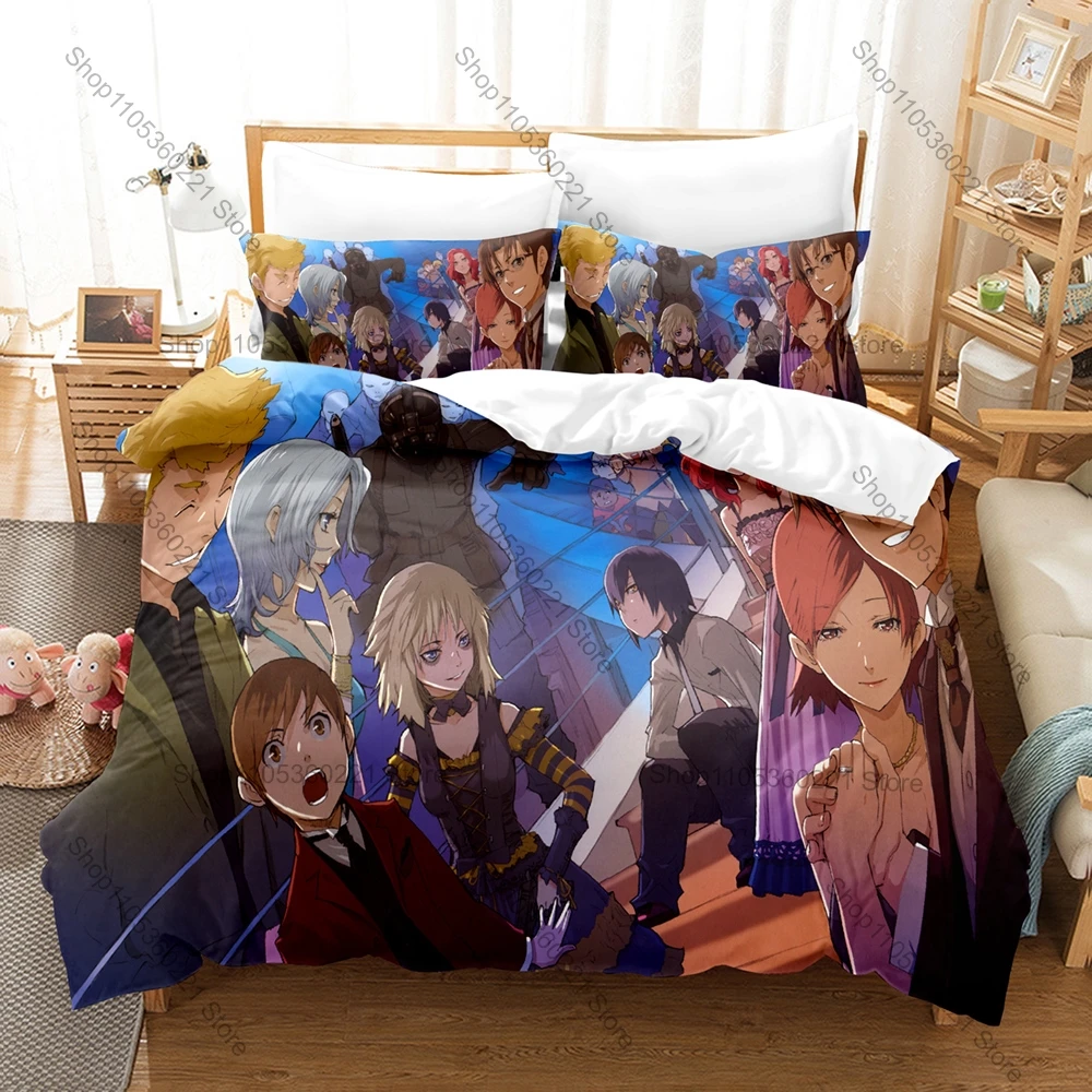 Baccano! Firo Prochainezo Ennis 1930s Mafia Immortal Vintage Dark Fantasy Japanese Anime Bedding Set Duvet Cover + 2 Pillowcases