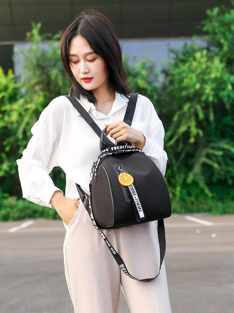 Oxford  Women\'s Backpack New Korean Trend Backpack Fashion Casual Small Letter Print Travel Shoulder Bag Spring 2022