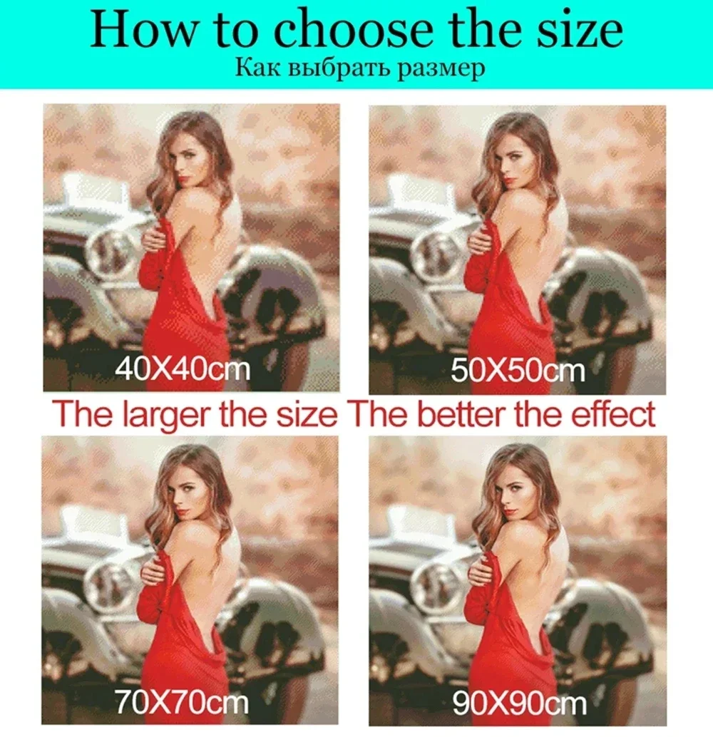 الماس الفسيفساء امرأة صورة وصول جديد DIY الماس اللوحة شلال المشهد مجردة الحرف اليدوية #6