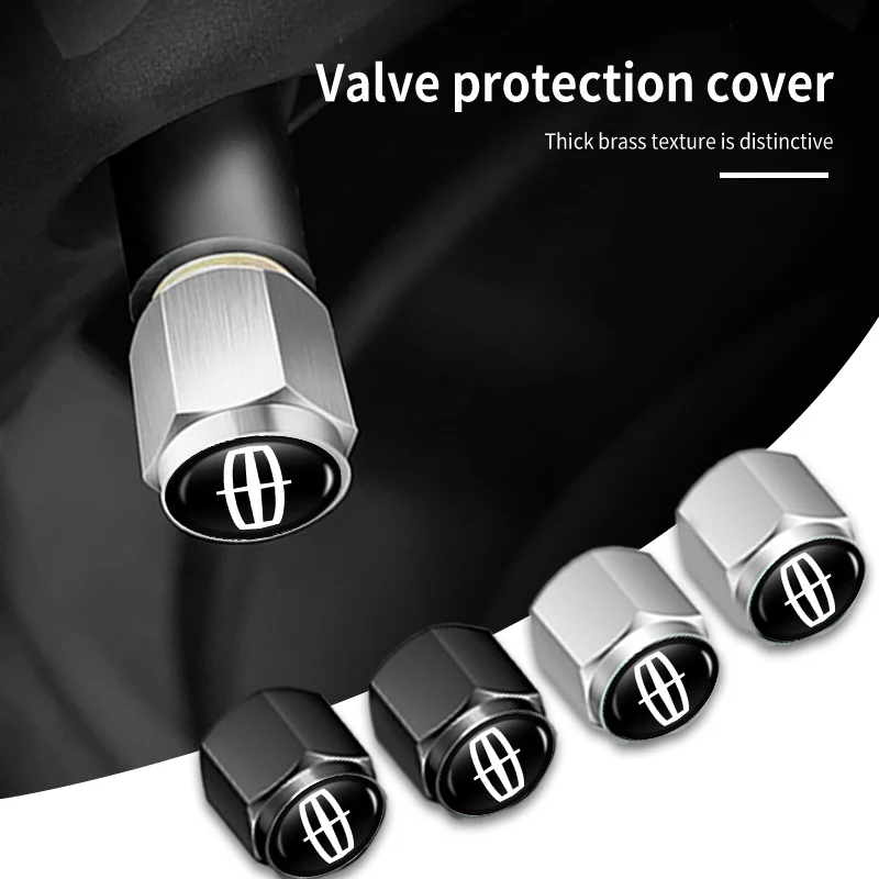 Cubierta de protección de válvula de neumático de rueda de coche, tapa de aleación a prueba de polvo para Lincoln Mondeo MKZ MKX aviador Navigator Continental Corsair, 5ps