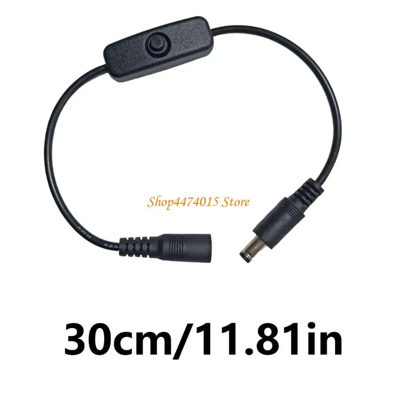 K1AA DC5.5X2,1 mm männlich weibliches Stromkabel für kleine elektronische Geräte mit Knopf