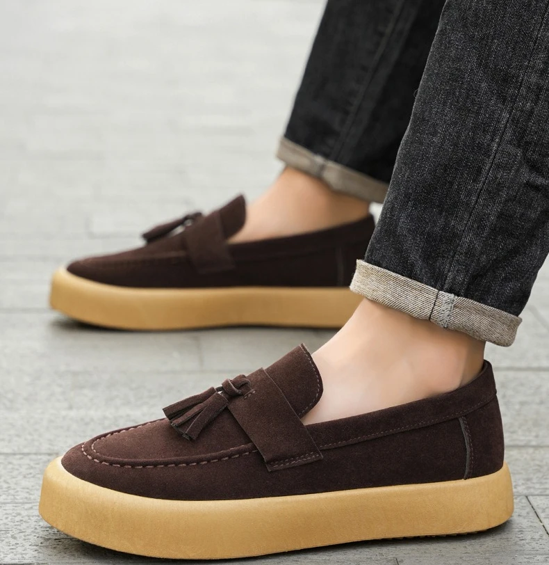 Neue Herbst-Herrenschuhe im Britischen Stil Modische Loafer Lässige Herrenschuhe – Detail 8