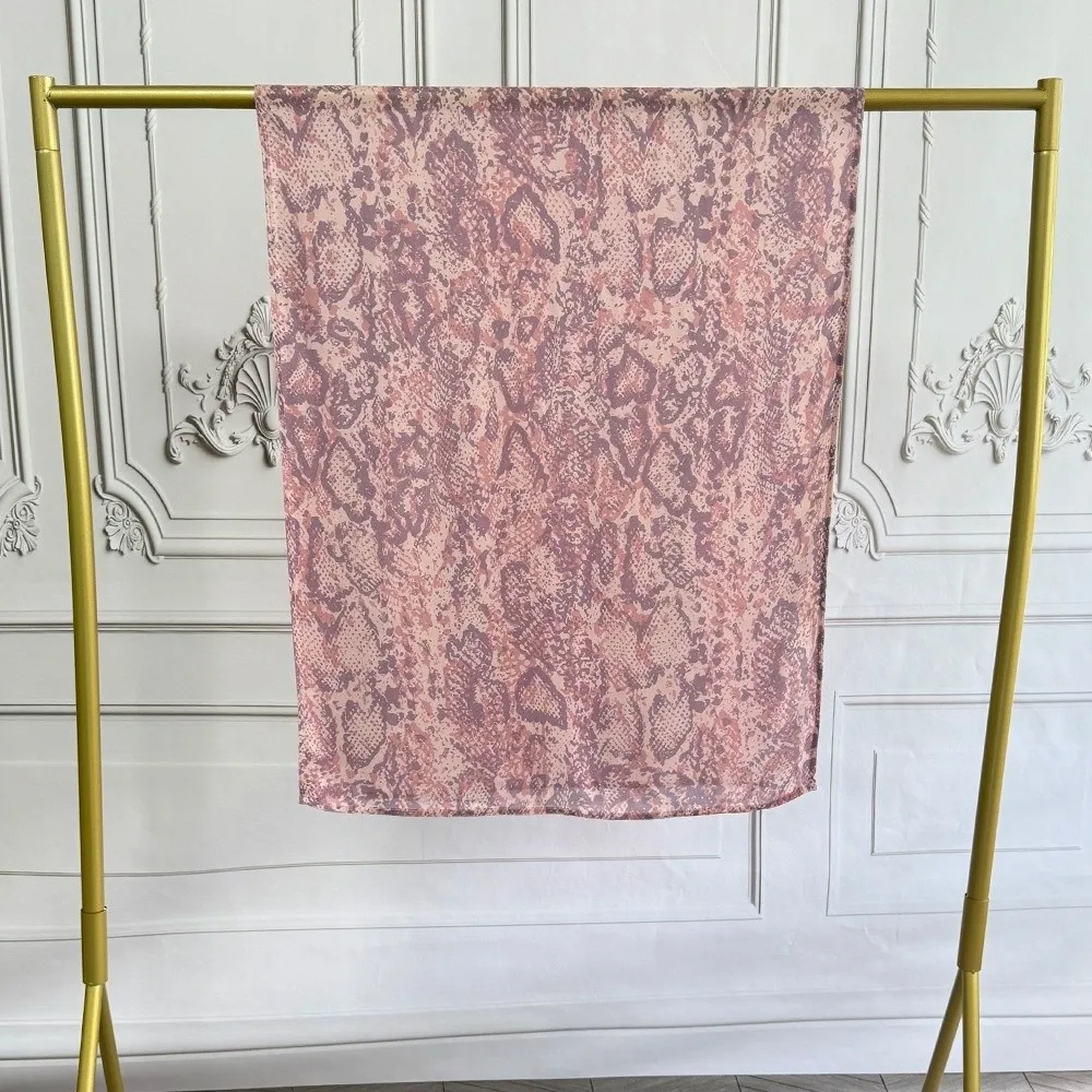 

Элегантный хиджаб с животным принтом, длинная бандана, исламский тюрбан, тонкий универсальный головной платок для женщин