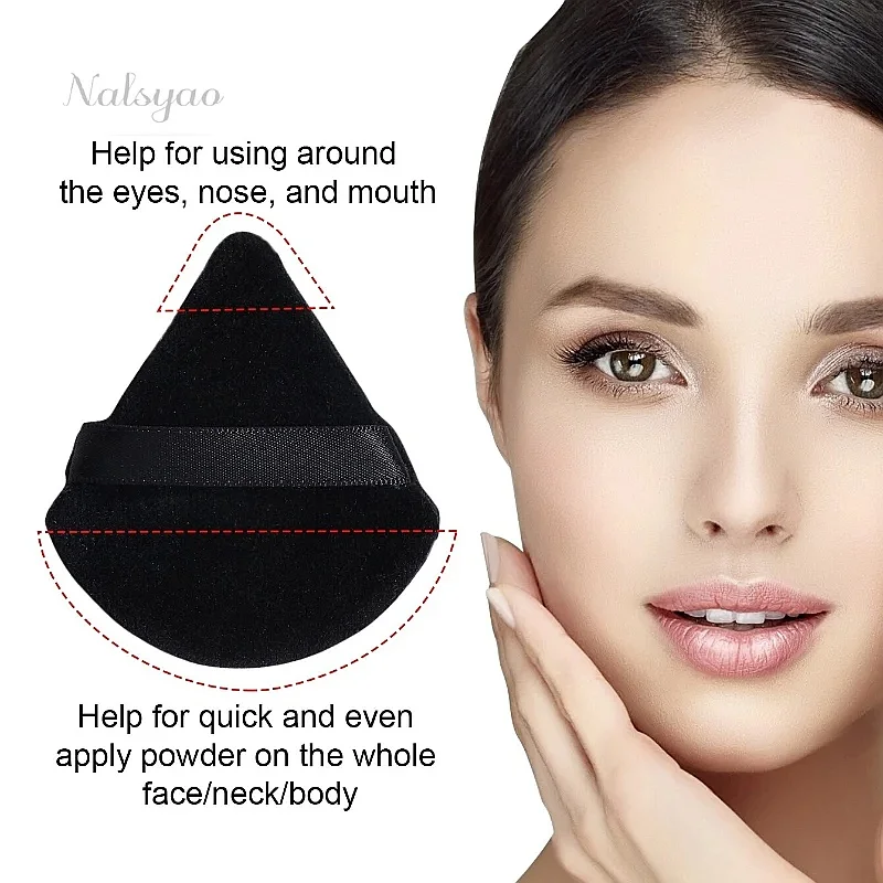 10/12 Pcs Triangle Powder Puff Wet Dry Use Loose Powder Liquid Cosmetic Soft Plush Makeup Foundation Blender