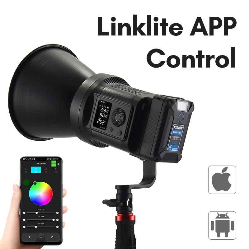 TOLIFO SK-135VR 135 واط 2700-6500 كيلو فيديو التصوير الضوئي المحمولة في الهواء الطلق LED COB RGB ضوء مع التطبيق ليوتيوب فيديو حي #6