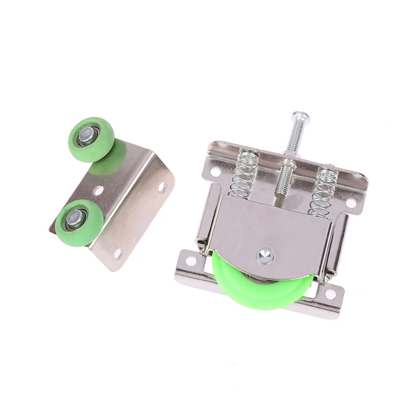 

1Set Sliding Mirror Door Roller Assembly Kit Steel Housing Ball Bearings Convex Plastic Wheel Wardrobe Pulley
