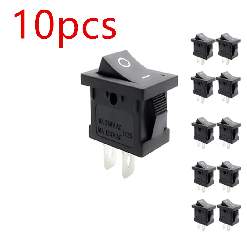 10 PCS/Lot Rocker Switch 2 Pin  Car Boat Round Dot Light ON/OFF Rocker 6A 250 V 10A 125 V 15X21 Toggle Switch