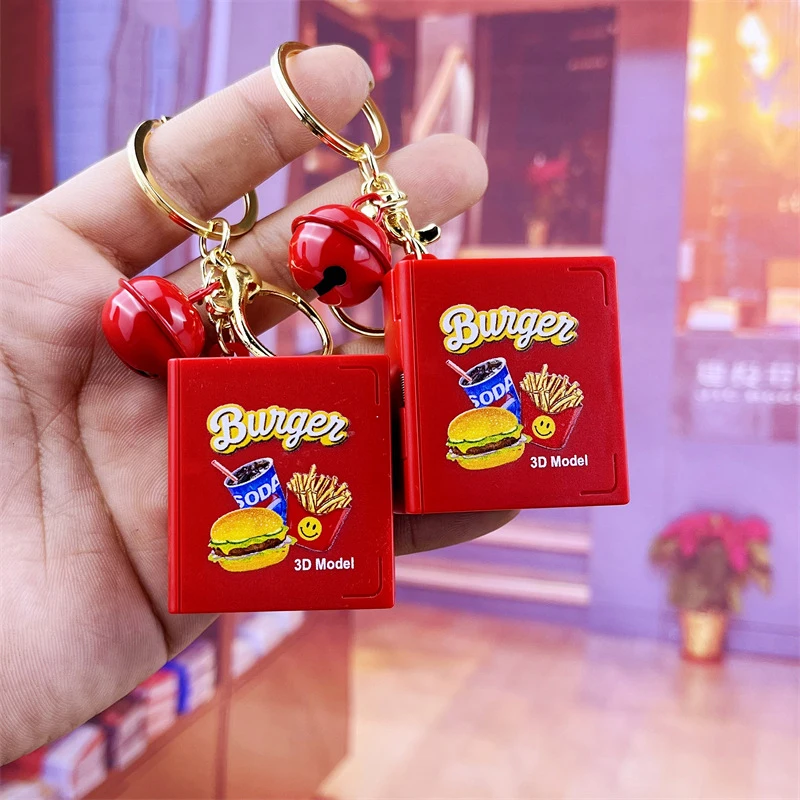 크리 에이 티브 3D 접이식 폭발성 책 키 체인 재미 미니 즐거운 성 스트레스 릴리프 장난감 어린이 학교 가방 키 체인 액세서리