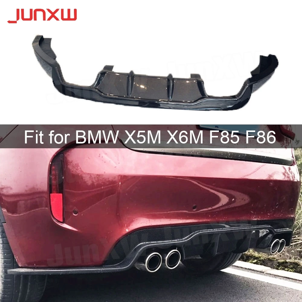 

Carbon Fiber Rear Bumper Lip Spoiler Diffuser For BMW X5M X6M F85 F86 2015 2016 2017 2018