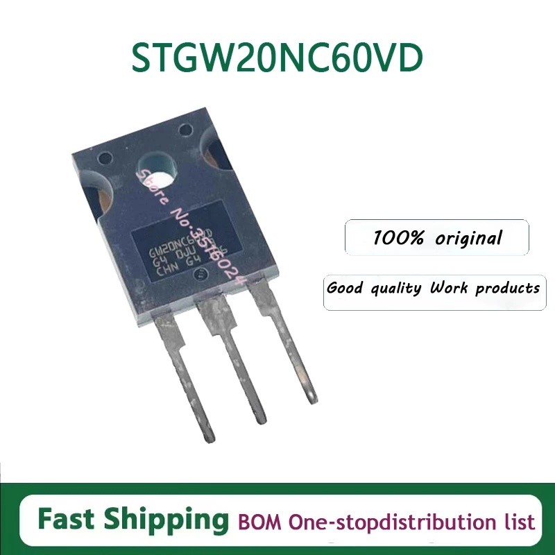 

10 шт./лот STGW20NC60VD STGW20NC60 ДО 100% НОВЫЙ