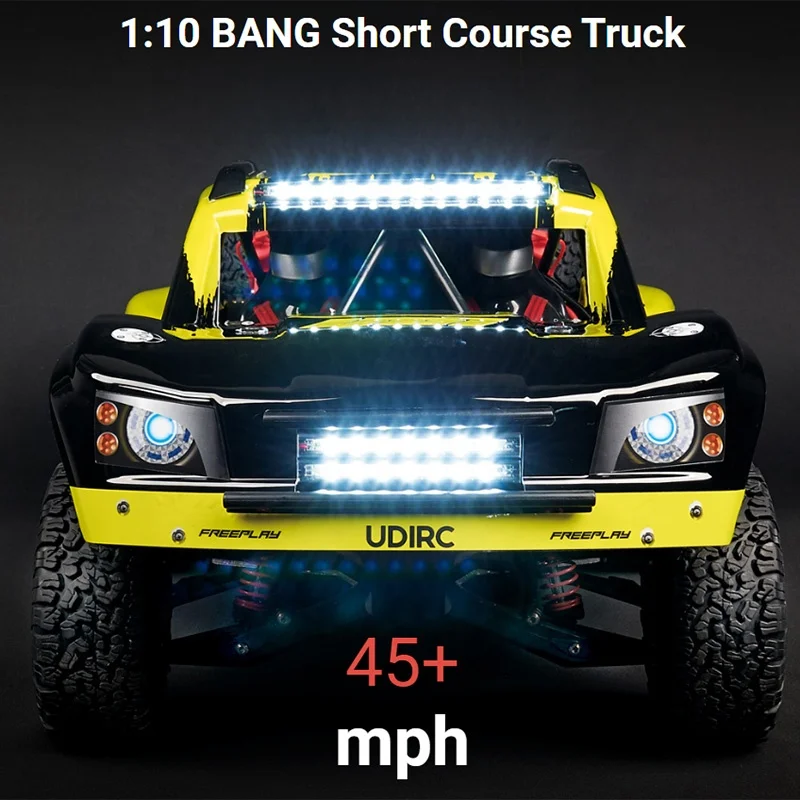 Udirc Ud1002 1/10 2.4G Elétrico 4Wd Rwd Esp 45 Mph Brushless 3S Hobby Car Deserto Veículo Crawler Grande R/C 4X4 RC Rally Truck 1:10