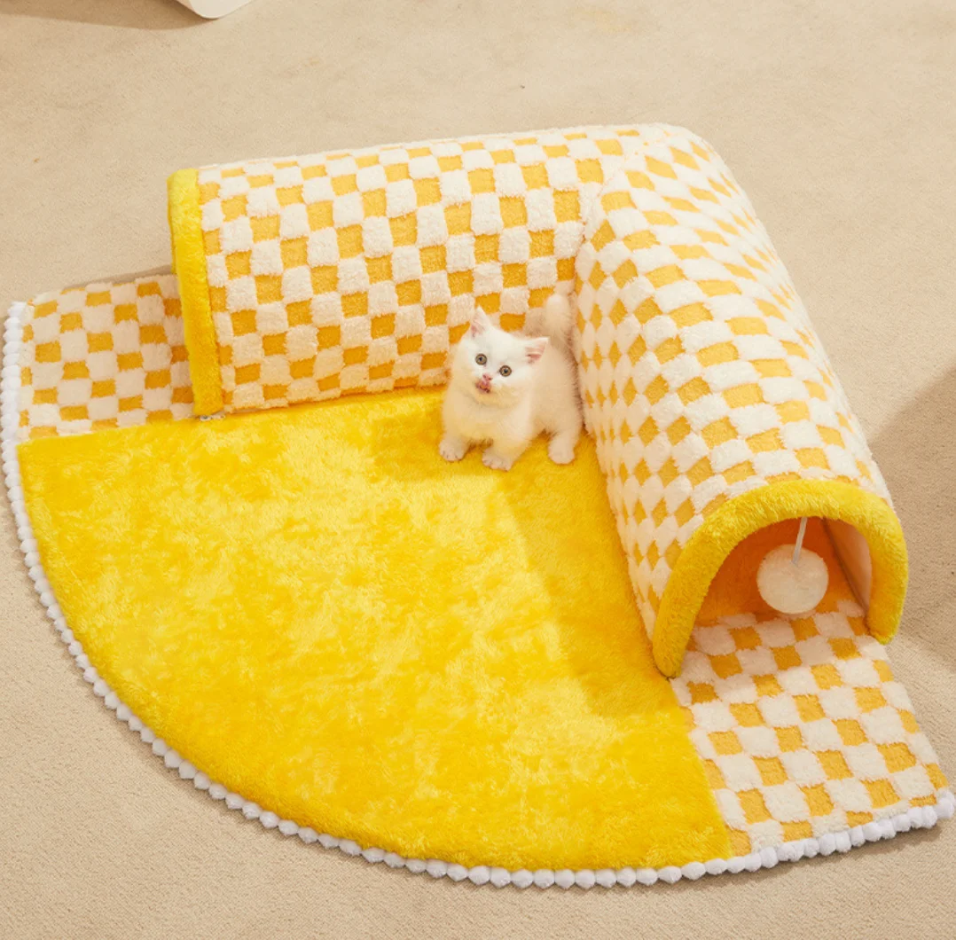 Dual-purpose Milk Tea Cup Cat Nest, Fully Closed, Thickening, Warm, Pet Nest