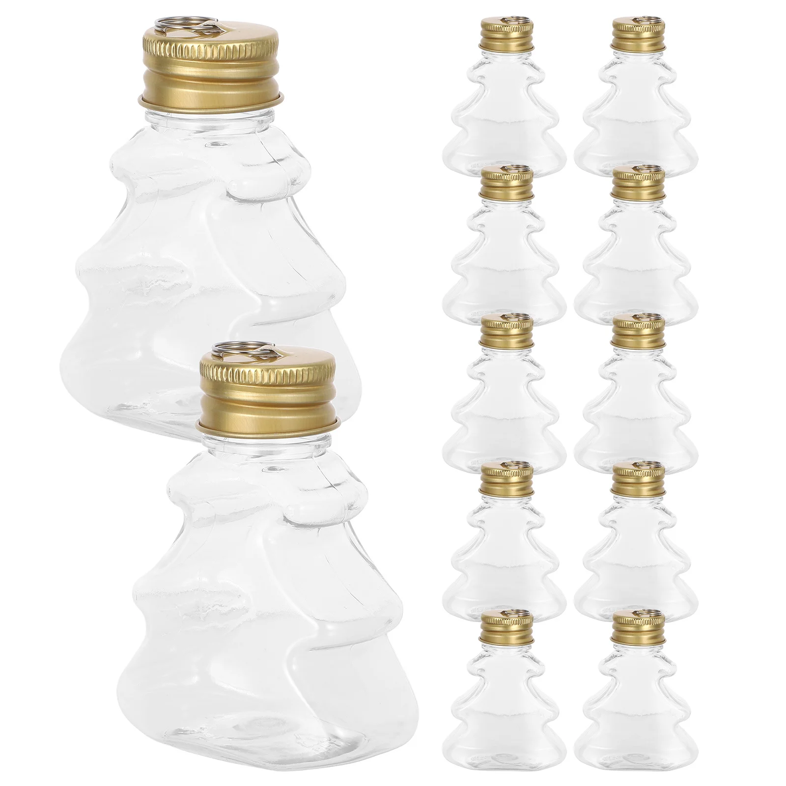 

12pcs Transparent Hanging Ornament 50Ml Tree Shaped Mini Jar For Diy Christmas Ornaments Candy Storage Containers Holiday Party