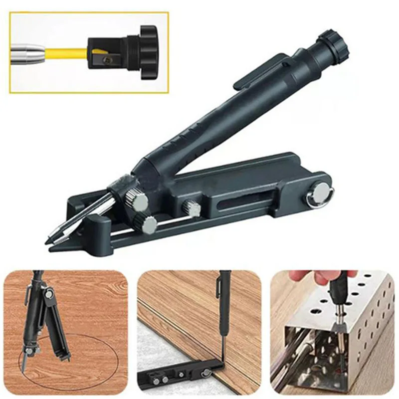 Graffiti Tools Writing Tools With Deep Hole Pencils Woodworking Line Measuring Tools Multi-function Adjustable Compass Tool