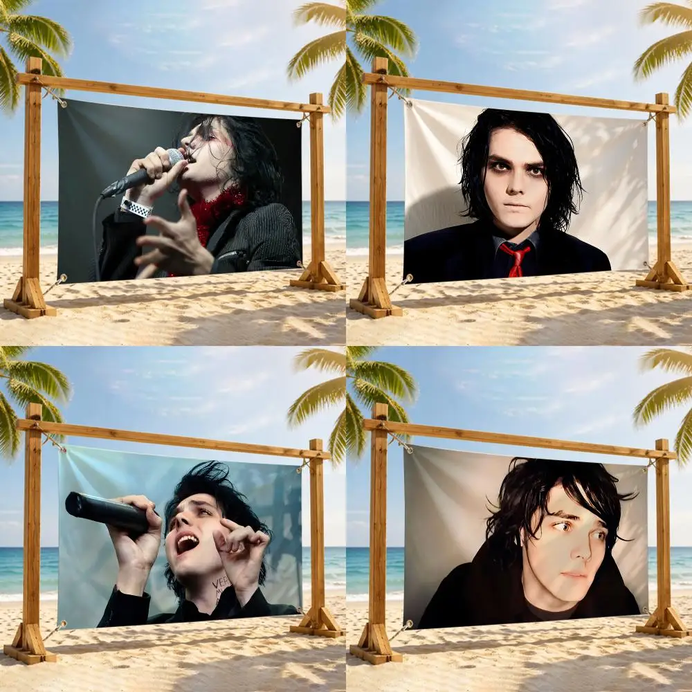 G-gerard Way Singer Flags Flag Tapestry Outdoor Decor Flaga Decorative Home Objects Barber Shop Decoration
