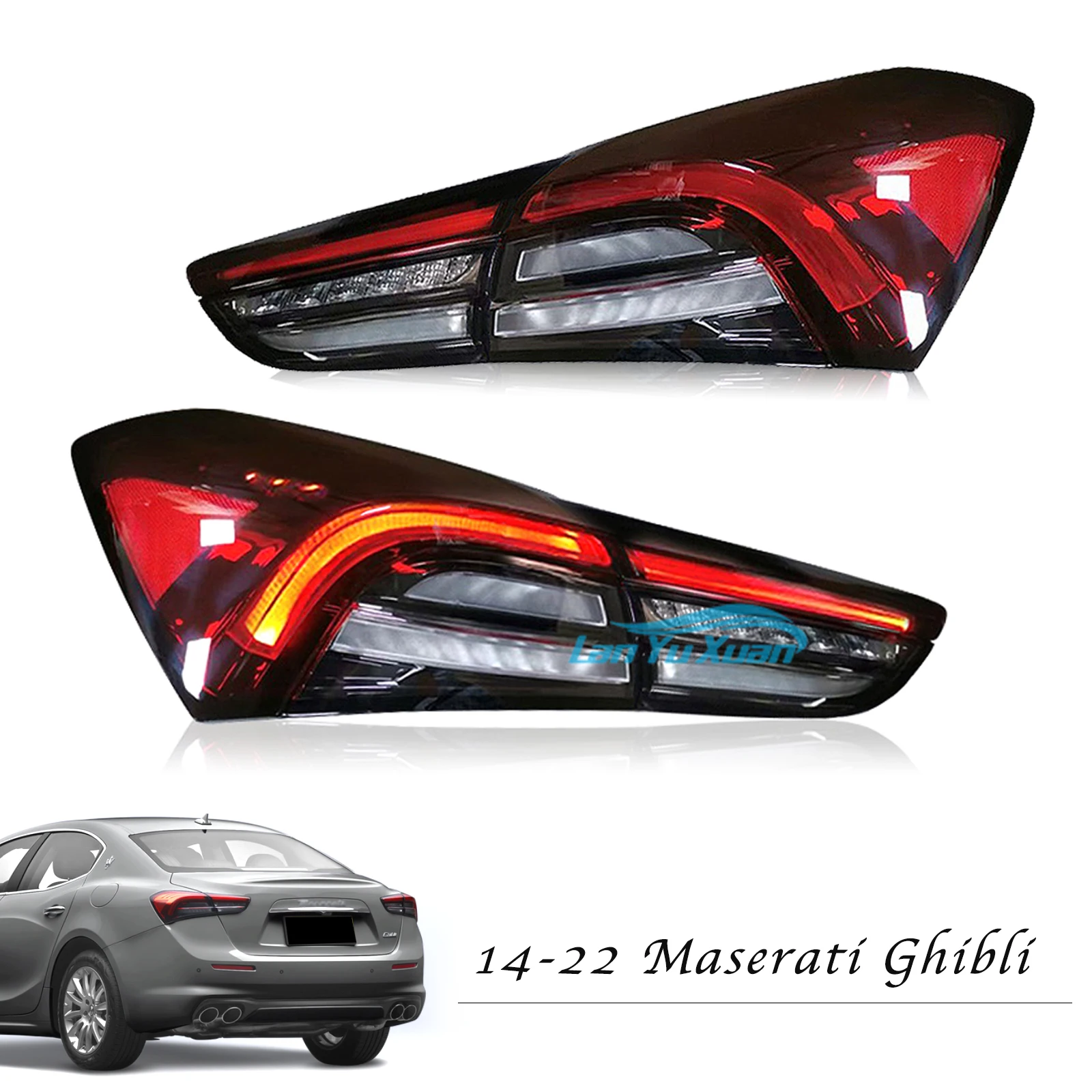 

LED Tail Lamps For Maserati Ghibli 2014-2022 Upgrade Rear Tail Lights Assembly DRL Day Running Light Turn Signal Car Accessories